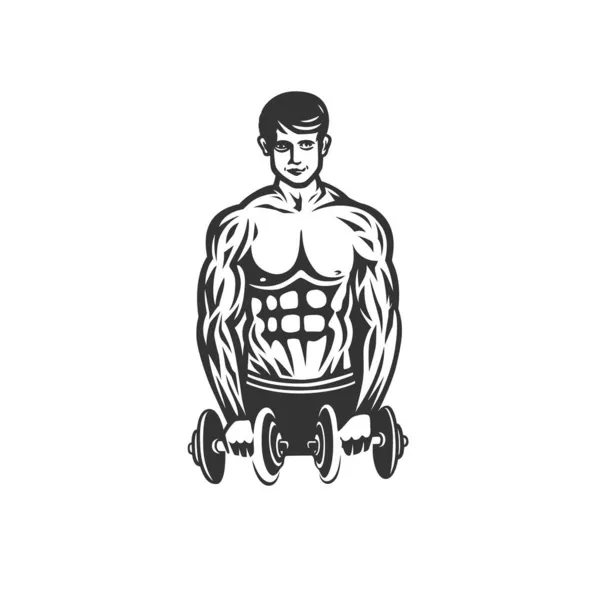 Illustration Athlete Training White Background — Stock Photo, Image