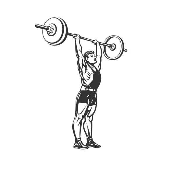 Illustration Athlete Training White Background — Stock Photo, Image