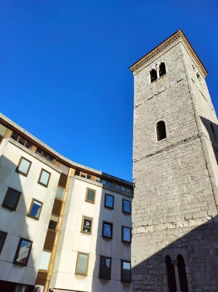 Kirche Mariä Himmelfahrt Und Schiefer Turm Rijeka Kroatien — Stockfoto