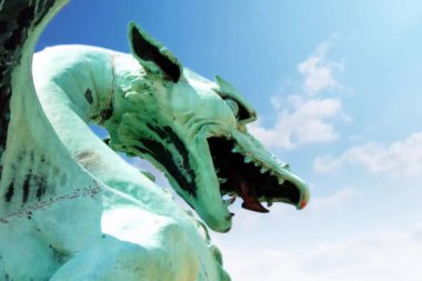 Ljubljana şehrinin zamanı - şehir simbol (Ejderha))