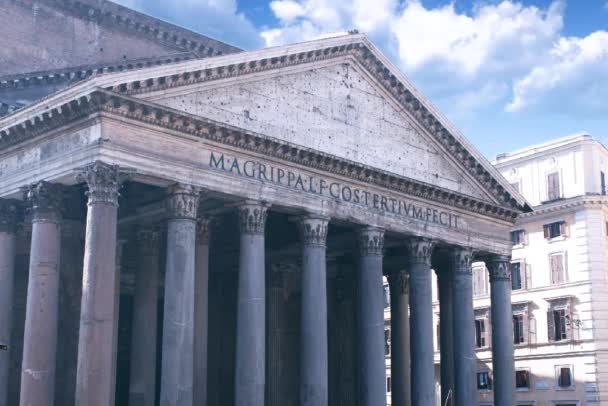 Pantheon Basilica Santa Maria Martyres Římě — Stock video
