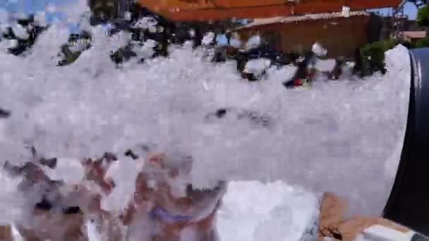 Editorial Footage Foam Party Music Background — ストック動画