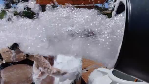 Footage Foam Party Close View Foam Gun — Stok video
