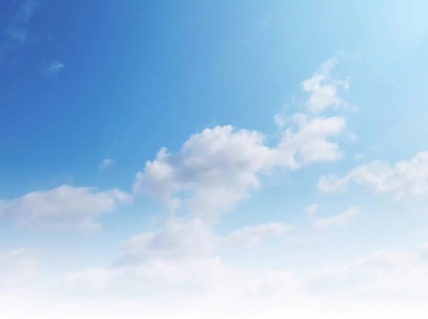 Záběry Modré Oblohy Mraky — Stock video