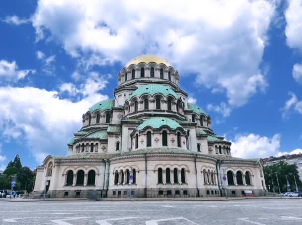 Alexander Nevsky Katedrali Bulgaristan Sofya Kentindeki Ortodoks Katedrali — Stok video