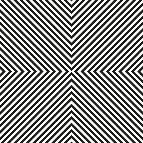 Simetrik siyah beyaz çizgili desen tasarımı — Stok Vektör