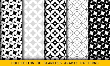 Kusursuz Arap desenli koleksiyon sanat dokusu seti