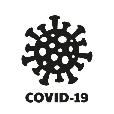 Coronavirus simgesi beyaz arkaplanda izole edildi. Covid 19