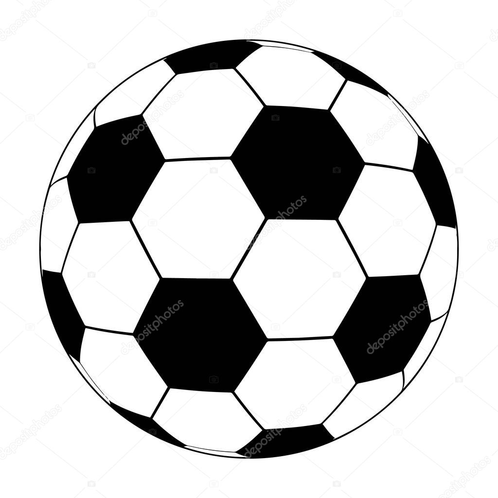 Football icon. soccerball isolated on white background. vector