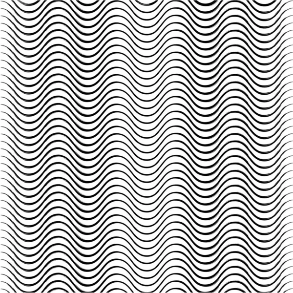 Siyah vektör basit sorunsuz dalgalı çizgi deseni — Stok Vektör