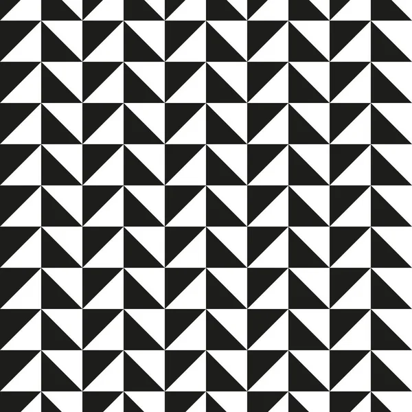 Ornamento abstrato com triângulos pretos sobre fundo branco. Textura geométrica sem costura —  Vetores de Stock
