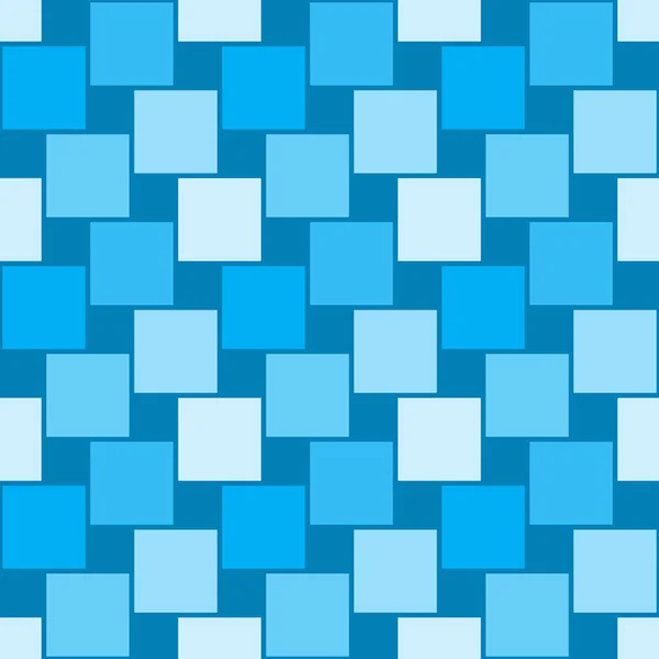 Azulejos pitagóricos azules. Diseño de patrón de superficie sin costuras con adorno de suelo. Cuadrados teselado vector — Archivo Imágenes Vectoriales
