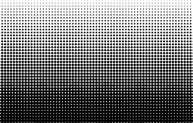 Vektör yarım ton noktalar. Beyaz arkaplanda siyah noktalar