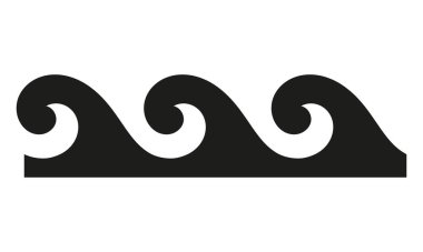 Yunan dalgası plaj vektör çizim logosu