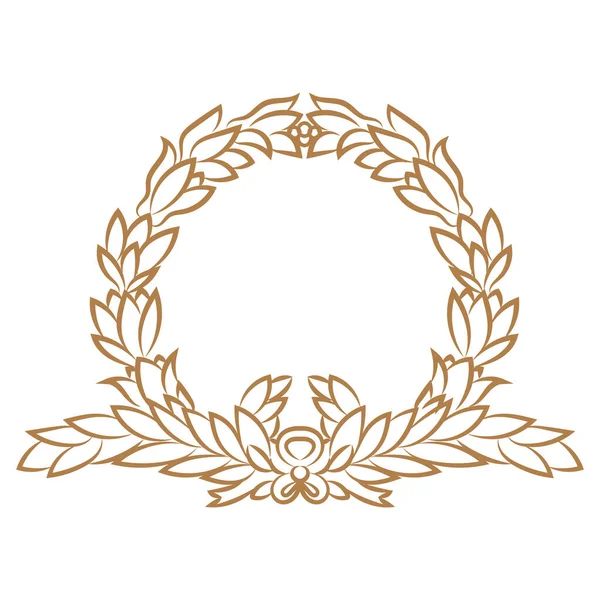 Greek laurel or olive wreath semicircle for the winners and champions vector. — Stock Vector