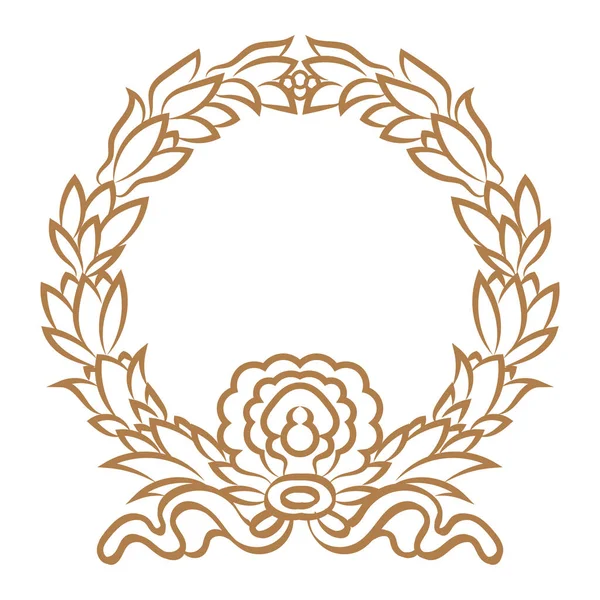 希腊月桂树或橄榄花环半圆形为获奖者和冠军病媒. — 图库矢量图片