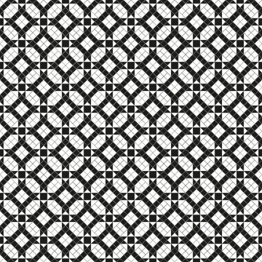 Çizgili ve fayanslı kusursuz vektör deseni. Soyut geometrik retikülasyon arkaplanı.