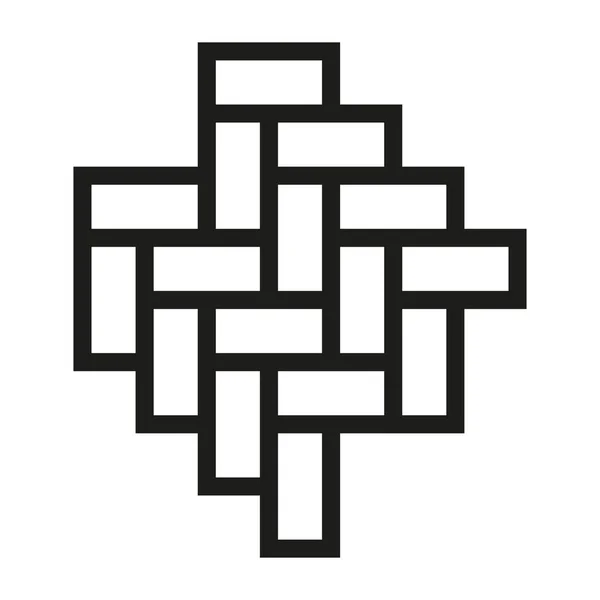 Прямоугольная форма плитки, символ ламината, логотип — стоковый вектор
