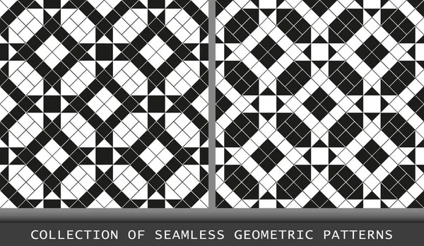 Motifs Géométriques Sans Couture Avec Lignes Diagonales Collection Carreaux — Image vectorielle