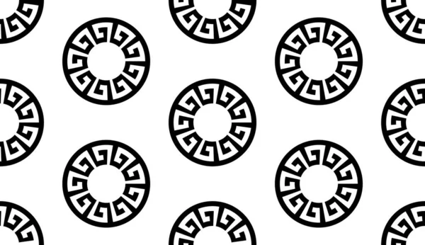 Yuvarlak kenarları yuvarlak ve pürüzsüz Yunan desenleri. Yunan ulusal antika yuvarlak deseni.