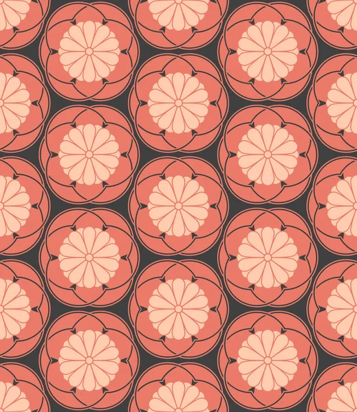 Japan Style Design Flowers Leaves Symbols Seamless Texture Pattern White — Archivo Imágenes Vectoriales