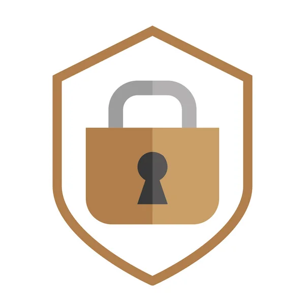 Padlock icon vector. Lock flat design best icon — Stock Vector