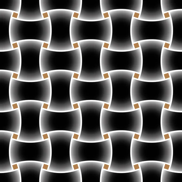 Geometrische naadloze patroon met verstrengelde banden. Papier inpakken. Tillen. Abstracte achtergrond — Stockvector