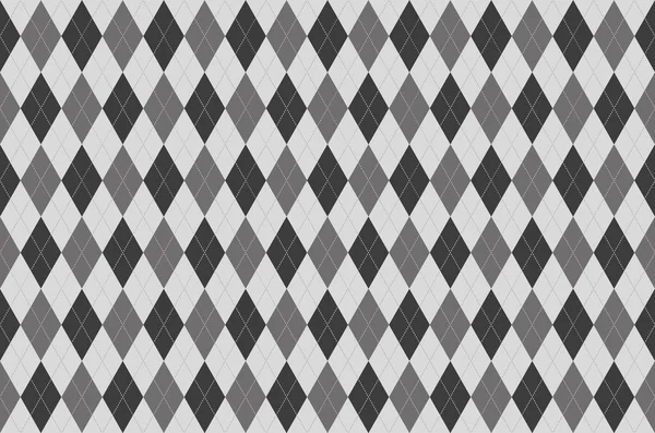 Seamless Gray Argyle Pattern Diamond Shapes Background Vector —  Vetores de Stock