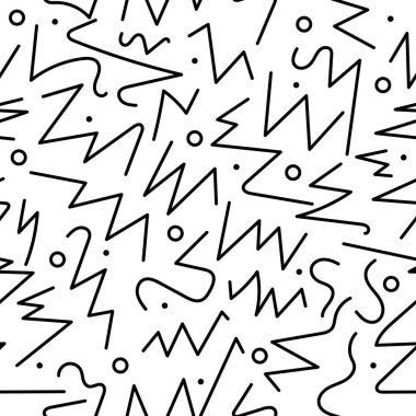 Yuvarlak çizgiler. Memphis çizgileri pürüzsüz..