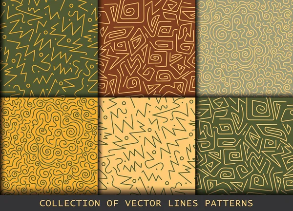 Collection Swatches Memphis Lines Patterns Seamless Remove Mask Function Take — Image vectorielle