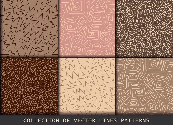 Collection Swatches Memphis Lines Patterns Remove Mask Function Take Pattern — Image vectorielle