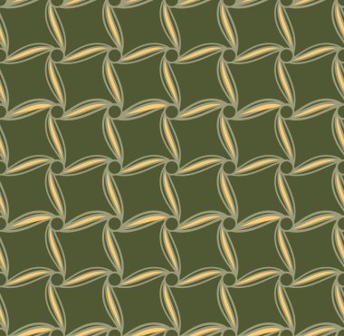 Birbirine dolanmış bantlarla geometrik dikişsiz desen. Paket kağıdı. Tiling. Soyut arkaplan.