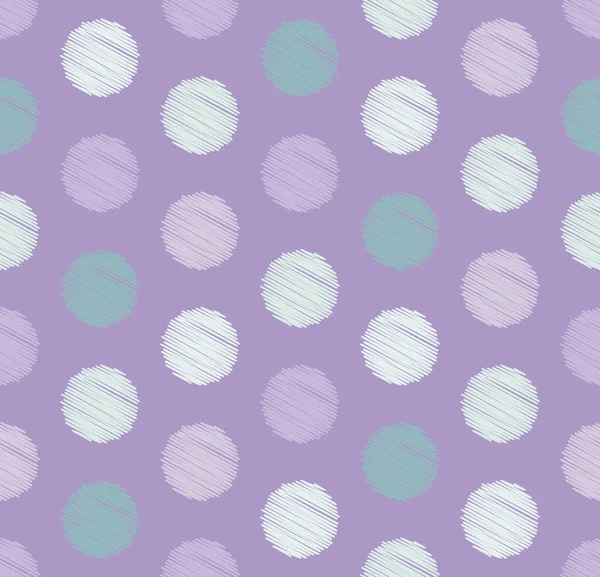 Dots Circle Geometric Seamless Purple Pattern Pastel Color Background — ストックベクタ
