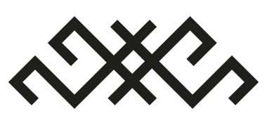 Simple Logo template. Old Baltic sign. Folk icon. Ethnic ornamental symbol. Ancient sign. Scandinavian Vector.