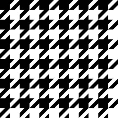 houndstooth seamless pattern. Black and white fabric background. Classical checkered textile design.