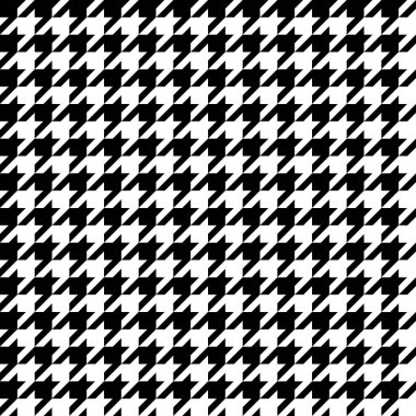 Houndstooth seamless pattern. Black and white fabric background. Classical checkered textile design.