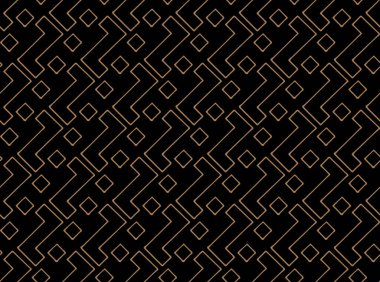 Kusursuz Yunan eli, siyah lüks arka plan desenine altın zigzag süslemesi çizdi.