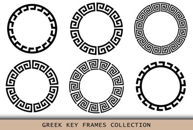 Antik Yunan siyah çerçeveleri desenler, Yunanistan 'dan gelen antika sınırlar.