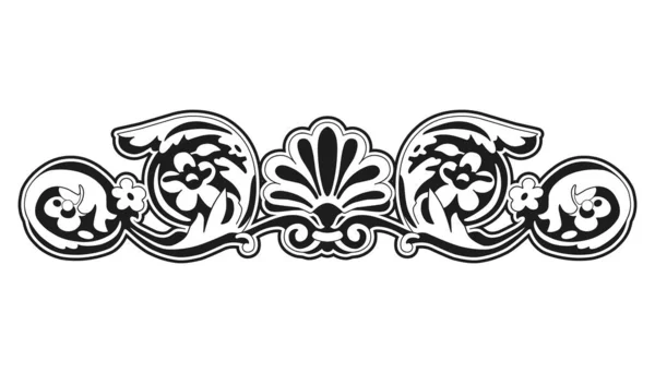 Греческий Декоративный Элемент Цветок Греческая Векторная Форма Лепнина Картуш — стоковый вектор