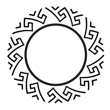 Yunanistan 'dan antik sınır etrafında antik Yunan anahtar siyah çerçeve deseni.