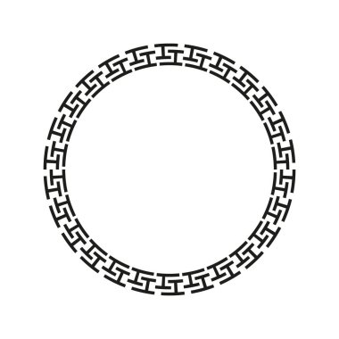 Yunanistan 'dan antik sınır etrafında antik Yunan anahtar siyah çerçeve deseni.