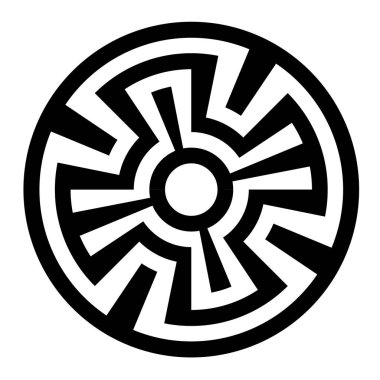 Antik Yunan kilit simgesi, Yunanistan 'dan yuvarlak logo.