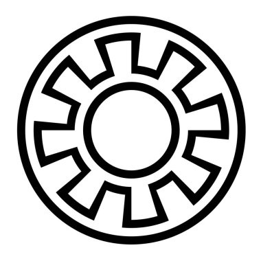 Yunan yuvarlak çerçevesi. Yunanistan 'dan antik sınır etrafında antik Yunan anahtar siyah çerçeve deseni.