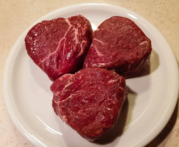 Filé Bife Com Ervas Especiarias — Fotografia de Stock