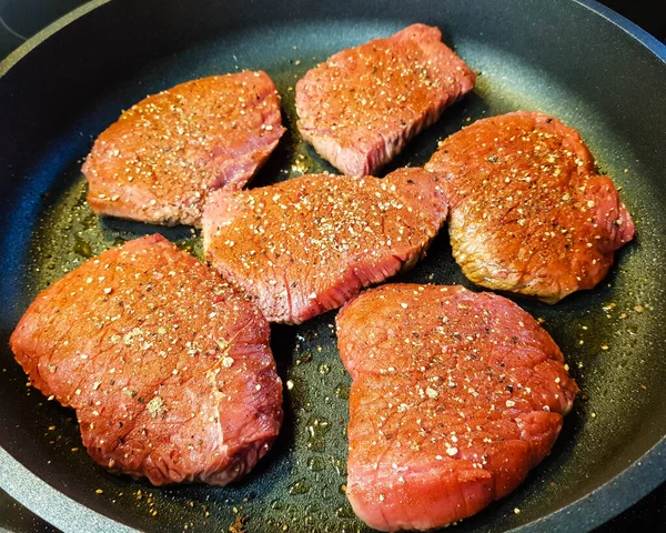 Filet Steak Aux Herbes Épices — Photo