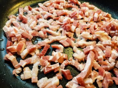 Çiftçiler jambonlu kahvaltı ve kızarmış patates.