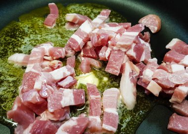 Çiftçiler jambonlu kahvaltı ve kızarmış patates.