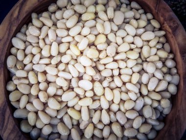 Sedir konileri ve zeytin ağacında fındıklar