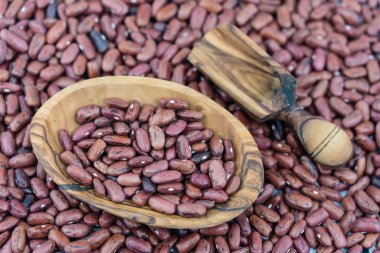 Toskana İtalya 'dan kurutulmuş fasulye yığını.