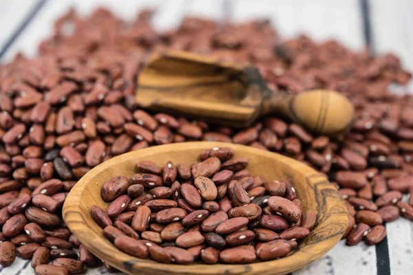 Toskana İtalya 'dan kurutulmuş fasulye yığını.